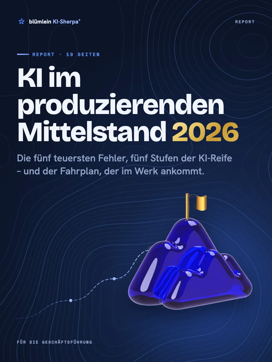 Titelseite: KI im produzierenden Mittelstand 2026